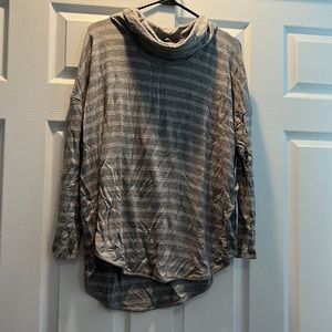 Lou & Grey Cowl Neck Striped Tunic Size XL